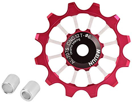 Schaltrollen 8Fach ,Umlenkrolle Rot,Schaltwerkröllchen Fahrrad Schaltwerke Schaltröllchen Wheels Schaltwerk Pulley Roller 12T Riemenscheibe Fahrrad Schaltwerk Riemenscheibe