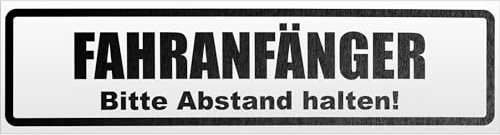 Kiwistar Magnetschild Fahranfänger. Bitte Abstand halten! - 30cm Schwarz - reflektierend - magnetisch für Auto PKW Kfz - wiederverwendbares Hinweisschild aus Magnetfolie - für Fahrzeug, Truck