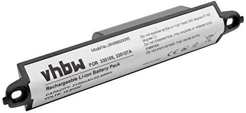 vhbw Li-ION Batterie 2100mAh (10.8V) pour Haut-parleurs Enceintes Bose Soundlink 1, 2, 3