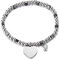 Ouran Bracelets extensibles pour femme, bracelet à breloques en acier inoxydable avec cordon élastique en cristal, cadeau pour amies, 17.27 cm, Cristal, Oxyde de zirconium