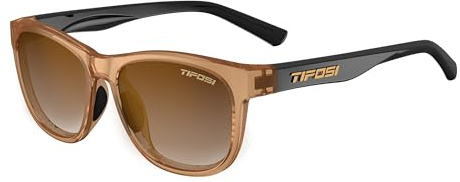 Tifosi Swank Single Lens Sunglasses (Crystal Brown/Onyx, Brown Gradient)