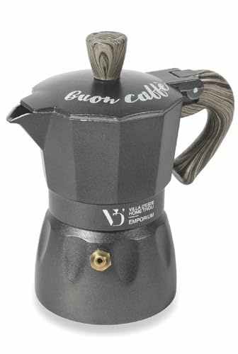 buon caffè caffettiera antracite manico legno 1taz