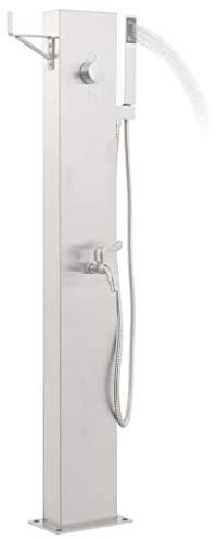 vidaXL Rubinetto doccia da giardino, 110 cm, in acciaio inox