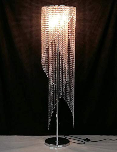 Dellemade Regentropfen Kristall Stehlampe, 3-Licht Standleuchten,Silber