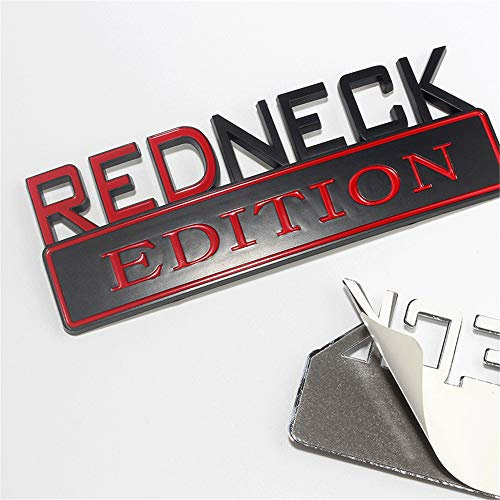 Forten Kingdom Redneck Edition für Auto, LKW, 3D-Buchstaben-Emblem, Aufkleber, 17,8 x 6,3 cm, Schwarz