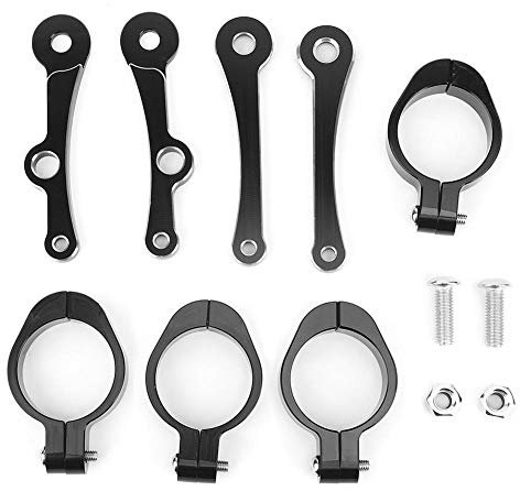 EBTOOLS Scheinwerferhalter Lampenhalter Motorrad Scheinwerfer Lampenhalter Vintage Motorrad Scheinwerfer Halterung Blinker Licht 39-41mm/1.5-1.6in Gabelrohr Halterung Klemme