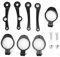 EBTOOLS Scheinwerferhalter Lampenhalter Motorrad Scheinwerfer Lampenhalter Vintage Motorrad Scheinwerfer Halterung Blinker Licht 39-41mm/1.5-1.6in Gabelrohr Halterung Klemme