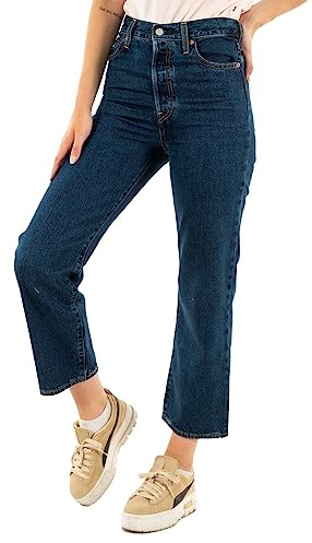 Levi's Ribcage Straight Ankle Jeans Femme, Dark Mineral, 25W / 27L