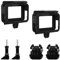 2Pcs Carcasa Protectora para Gopro Hero 5/6/7/(2018) Funda Protectora Impermeable Compatible para Gopro de Plástico con Marco Montura para Gopro con 2 Tornillos y 2 Instale la Base (Negro)