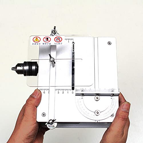 KUANDARMX Wood Cutting Table Saw, Desktop Compact Circular Saw Angle Cut,with Engraving, Polishing Drilling Functions for Model Making, Ordinary, B
