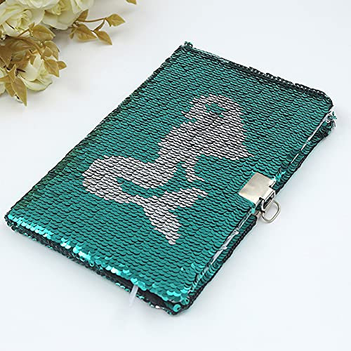 Reversible Sequin Notebook for Girls Kids,A5 Secret Lockable Diary Journal with Keys,Magic Lined Travel Notepad Perfect Christmas Birthday Gifts