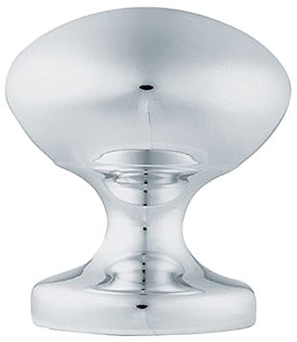 57mm OCTAGONAL Centre Door Knob - Victorian Polished Chrome Outdoor Handle | Large Centre Door Knob for Front Doors - External Pull Door Knob - Decorative Weatherproof External Handle