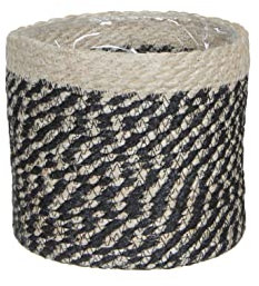 MICA Decorations Bonaparte Basket Black - H 18 x T 18 cm