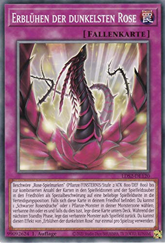 LDS2-DE120 - Erblühen der dunkelsten Rose - Common - DE - im Set mit Ultrapro Toploader - Yugioh