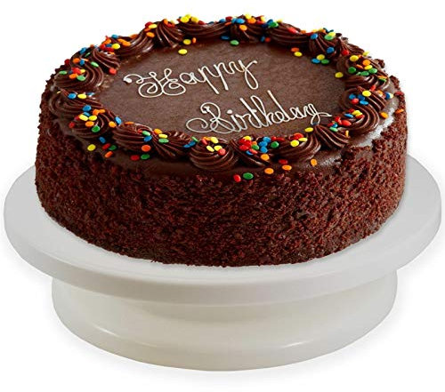 ZENO Cake Turntable 28cm | Rotating Turntable for Cakes | Icing Kitchen Display Platform | Revolving Stand Decorations | 360 Degree Bakery Home Cook Chef