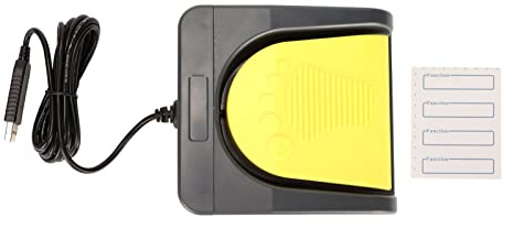 Septpenta Mechanische USB Einpedal Tastatur, Verstecktes Gerät und Programmierbare Maus, Ergonomisch Gestaltet für Spiele, Push to Talk, Fotogalerie, Zoom, Transkriptionstasteneinstellungen