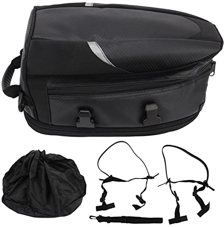 KIMISS Motorrad-Hecktasche Wasserdichte Rücksitztasche Erweiterbare Gepäcktasche Motorrad-Satteltasche Multifunktionale Fahrradtasche Sportrucksack 14,5‑18,5 Liter