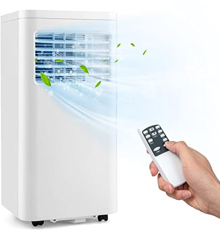 GOPLUS Climatiseur Mobile 9000BTU 2,5kW 4 en 1 de Refroidissement, Déshumidification Ventilation, Mode Nuit, Contrôle Télécommande/Écran, Minuterie 24H, 20㎡, R290