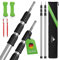 IVEUM [4er Set Stangen Silber] Robuste Sonnensegel Stangen – Zeltstangen inkl. Heringe, Schnüre und Tasche – Sonnensegel Teleskopstangen – Tarpstangen für Tarp…