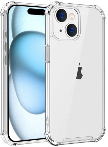 Whioltl Case for iPhone 15 Plus, Crystal Clear Transparent Cover, Anti-Scratch and Shock-Absorption, Soft Silicone TPU Basic Case, Compatible With Wireless Charger and Bike Holder