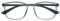 OPULIZE Max Lesebrille - Klassische große rechteckige Fassung - Brille in mattem Transparentgrau mit grünen Bügeln - Herren Damen Unisex - R78-7 - +2,00