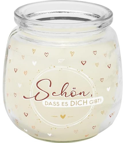 Kerze im Glas Schön dass es dich gibt: Höhe 8,5 cm, Durchmesser 7,5 cm