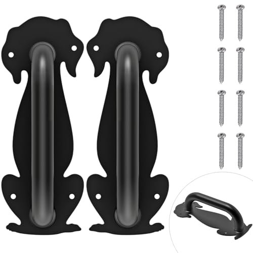 Lifeswell Pack of 2 Black Metal Kitchen Door Handles, 20 cm, Sliding Door Handle