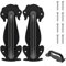 Lifeswell Pack of 2 Black Metal Kitchen Door Handles, 20 cm, Sliding Door Handle