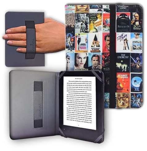 Custodia per eReader eBook da 6 Pollici - Kobo, Woxter, Tagus, BQ, Energy, SPC, Inves, Papyre, Wolder, Nolim - 6 Universale - Elastico (Cine)