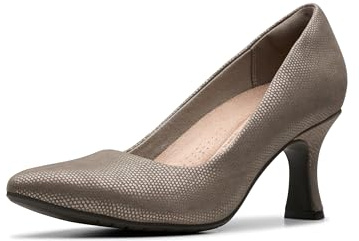 Clarks Women's Kataleyna Gem Pump, Silver Metallic, 3.5 UK
