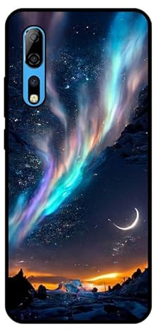 KARTXITAI Hülle Kompatibel mit ZTE Axon 10 Pro, Stoßfeste Schutzhülle mit Weiche Silikon Bumper Case Handyhülle Anti-Kratzt Leichtes Matt Finish Rückseite - Aurora Borealis