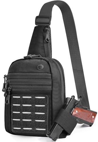 MOZETO Taktische Umhängetasche Militär Verdeckte Waffe Holster Pistole Tragetasche Handfeuerwaffe Halter Tasche für Outdoor-Camping Jagd