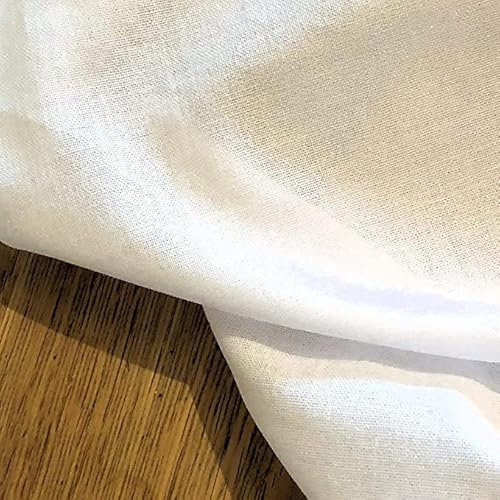 Iron on Fusible Woven Interfacing for Dressmaking and Crafts - White - Medium Weight 112cm Wide (1mtr)