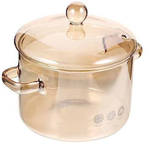 OUNONA Ramen Pot Aus Glas Mit Deckel Kochtopf Für Suppe Und Nudeln Geeignet Für Küche Und Zuhause Transparenter Suppentopf Zum Kochen