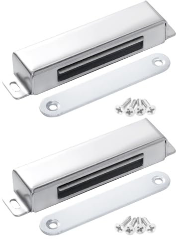 Anhoer Magnetischer Türschnäpper Schranktürmagnete Magetic Catch Edelstahl Schranktür Magnetschnäpper für Schränke Ktichen Schranktüren (groß, Anzahl, 2)