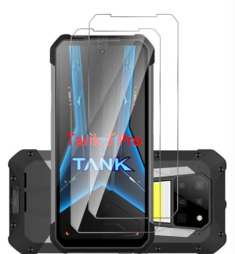 GIOPUEY [2 Pièces Verre Trempé Compatible avec Unihertz 8849 Tank 3 Pro, Verre à Haute Transmittance, Résistant Aux Rayures, Coque Compatible, Protection Écran pour Unihertz 8849 Tank 3 Pro