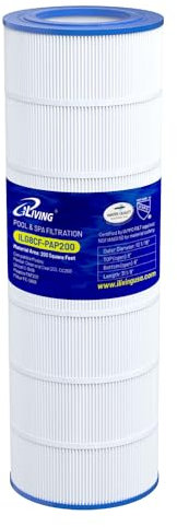iLiving ILG8CF-PAP200 Pool Pump Filter Cartridge, White & Blue