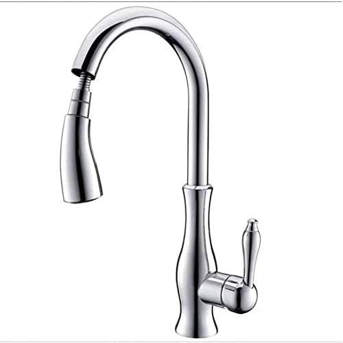 Küchenarmaturen, Wasserhahn, Küchenarmatur, Chrom/Nickel Gebürstet, Mischbatterie, 360 Grad Drehbar, Küchenmischbatterie, Küchenarmatur