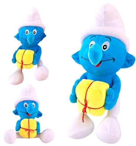 Smurrfs Plüsch Spielzeug, Smurrfs Plüschtiere Stofftier Plüschpuppe Kinderspielzeug Plüschtiere Kinderpuppe Plush Toy Stuffed Animals Toy Plüschfiguren für Kindergeburtstag Weihnachten Geschenk(35CM)