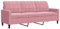 vidaXL Divano a 3 Posti Rosa 180 cm in Velluto, Divano, Divano da Salotto, Divano in Velluto, Divano Imbottito, Divano a Tre posti, divanetto