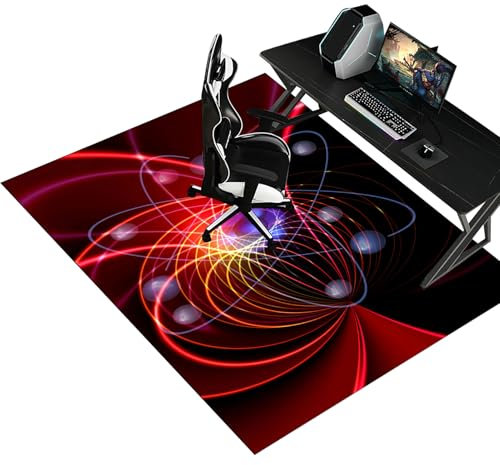 Schreibtischstuhl Unterlage - Bodenschutzmatte Bürostuhlunterlage Gaming Teppich- Bürostuhl Matte - Bodenschutz Bürostuhl Teppichschoner für Parkett Laminat Hartböden Teppichboden 90 x 120 cm