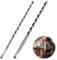 Auger Drill Bit Set, Long Drill Bits For Wood, 2Pcs Straight Handle Wood Drill Bits, Carbon Steel, Silver, 6 * 230mm+8 * 230mm, Auger Drill Bit, Package Includes 2 Sizes