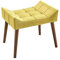 Atahome Petunia Dressing Table Stool - Elegant and Comfortable Padded Makeup Vanity Chair for Bedroom (Yellow)