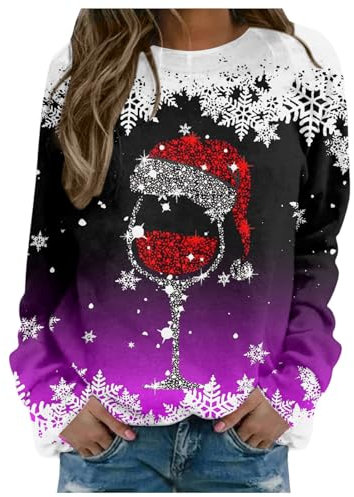 GFPGNDFHG Weihnachts Pullis Damen Weihnachten Print Damen Sweatshirt Weihnachtspulli Sweatjacke Damen Große Größen Damen Hoodie Weihnachts-Sweatshirt Schwarzer Hoodie Damen Damen Hoodie Mit Kapuze