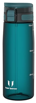 Super Sparrow Water Bottle - 750ml - TouchSip Bottle - BPA-Free, Non-Toxic, Eco-Friendly - Straw Tritan Bottles for Sports, Outdoors, Camping, Travel
