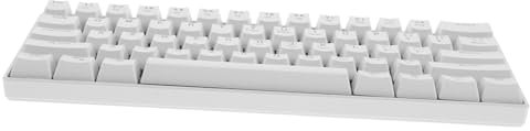 NUOBESTY Teclado Mecanico Blanco con Cable Gaming Iluminado para Computadora Portátil