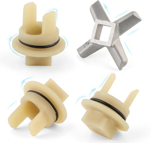 TGHongKy 3X Kupplung für Bosch MWF1, MUM4, MUM5, MUZ4, MUZ5, für Siemens MF1, MK44, MX45 00418076 Ersatzteile Kupplung für Bosch MWF1, MUM4 Fleischwolf mit Klinge für Bosch/Siemens Repair