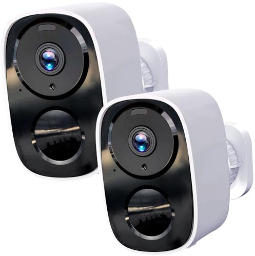 HITELLARCAM 2K Überwachungskamera Außen Akku, 5GHz/2.4G WLAN Kamera, 2 Set | Farbnachtsicht, KI-Erkennung, SD Card/Cloud, Zwei-Wege-Audio, Sofortbenachrichtigung, IP65, Alexa-kompatibel