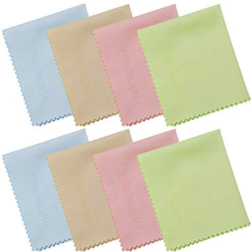 wisdompro 8-Pack (5.7 x 6.9 inch) Microfiber Cleaning Cloth For Camera Lens, Glasses, Lenses, Spectacles, iPad, Tablet, Laptop, LCD TV/Computer Screen/Monitor and other Delicate Surface
