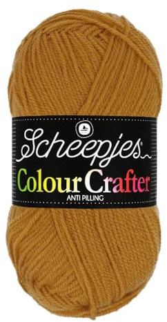 Scheepjes Colour Crafter 100g Yarn Ball | Acrylic DK Double Knit Wool | Soft & Anti-Pilling for Knitting, Crochet, Blankets & Amigurumi (1709 Burum)